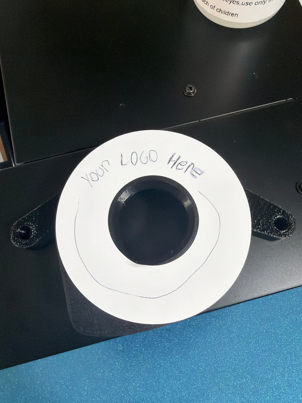 Motor cover with decal