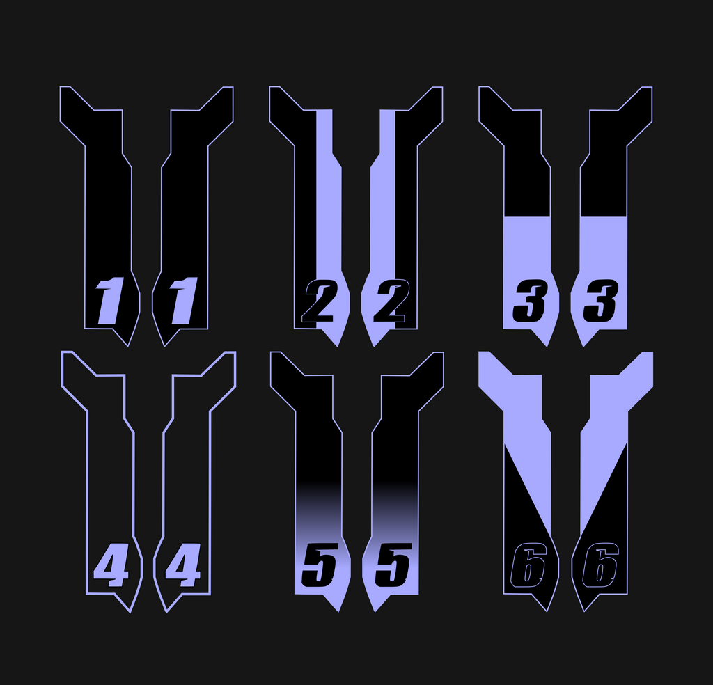 Custom Eride Pro SS 2.0 Fork Guard Decals (COLLECTIVE)