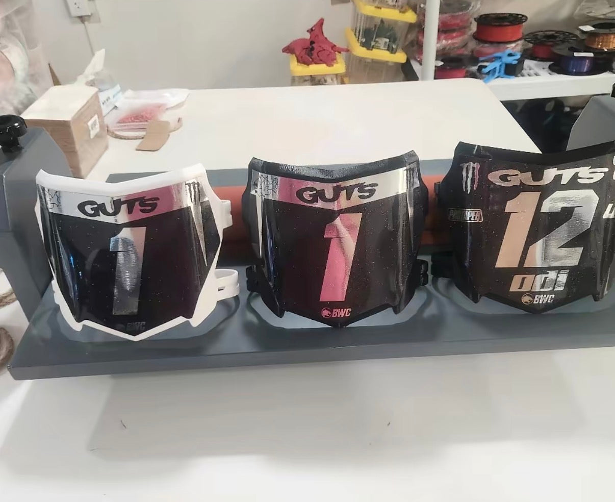 Glossy Motocutz plate with decal