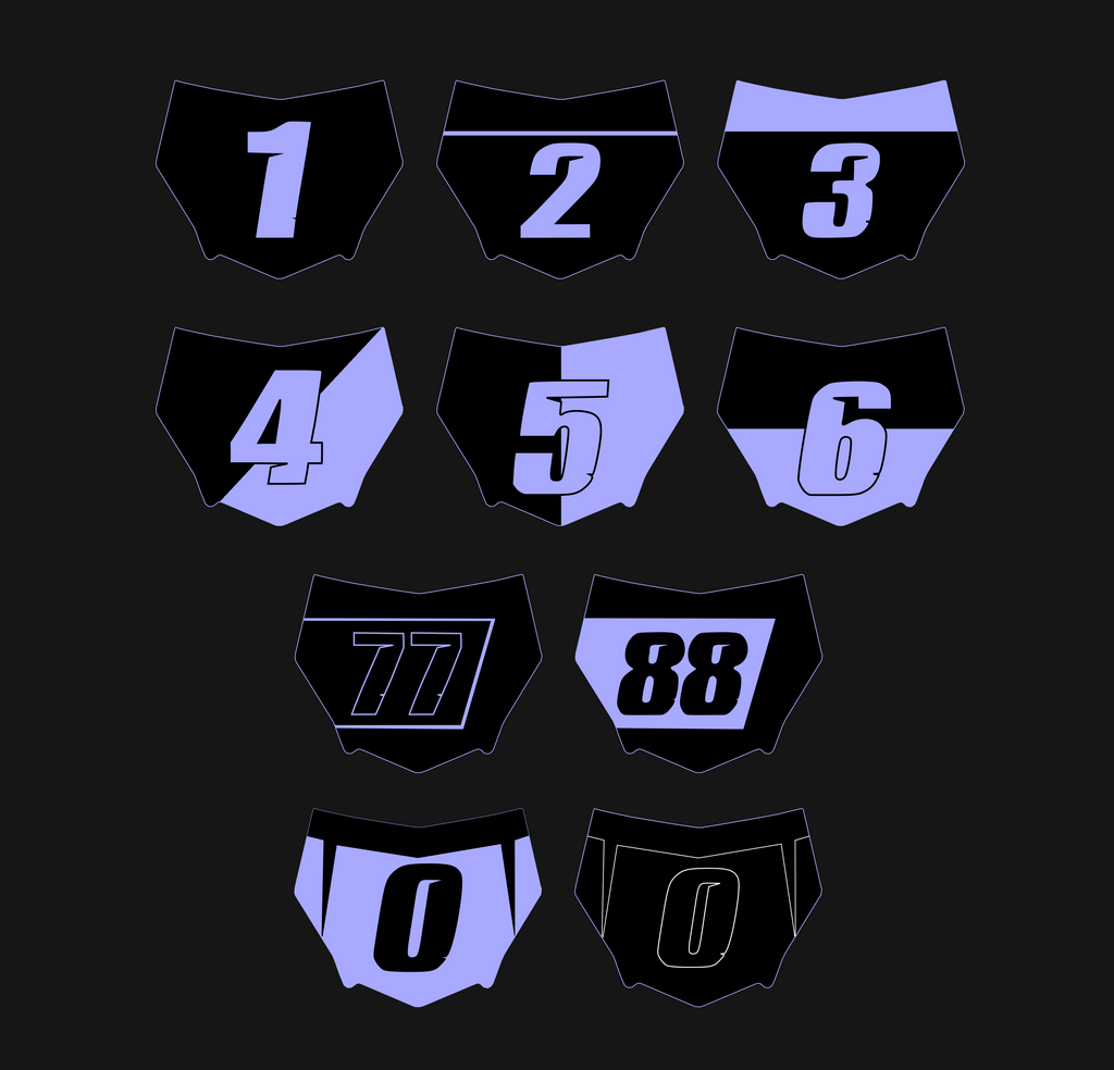 Custom MotoCutz Number Plate Decal (COLLECTIVE)