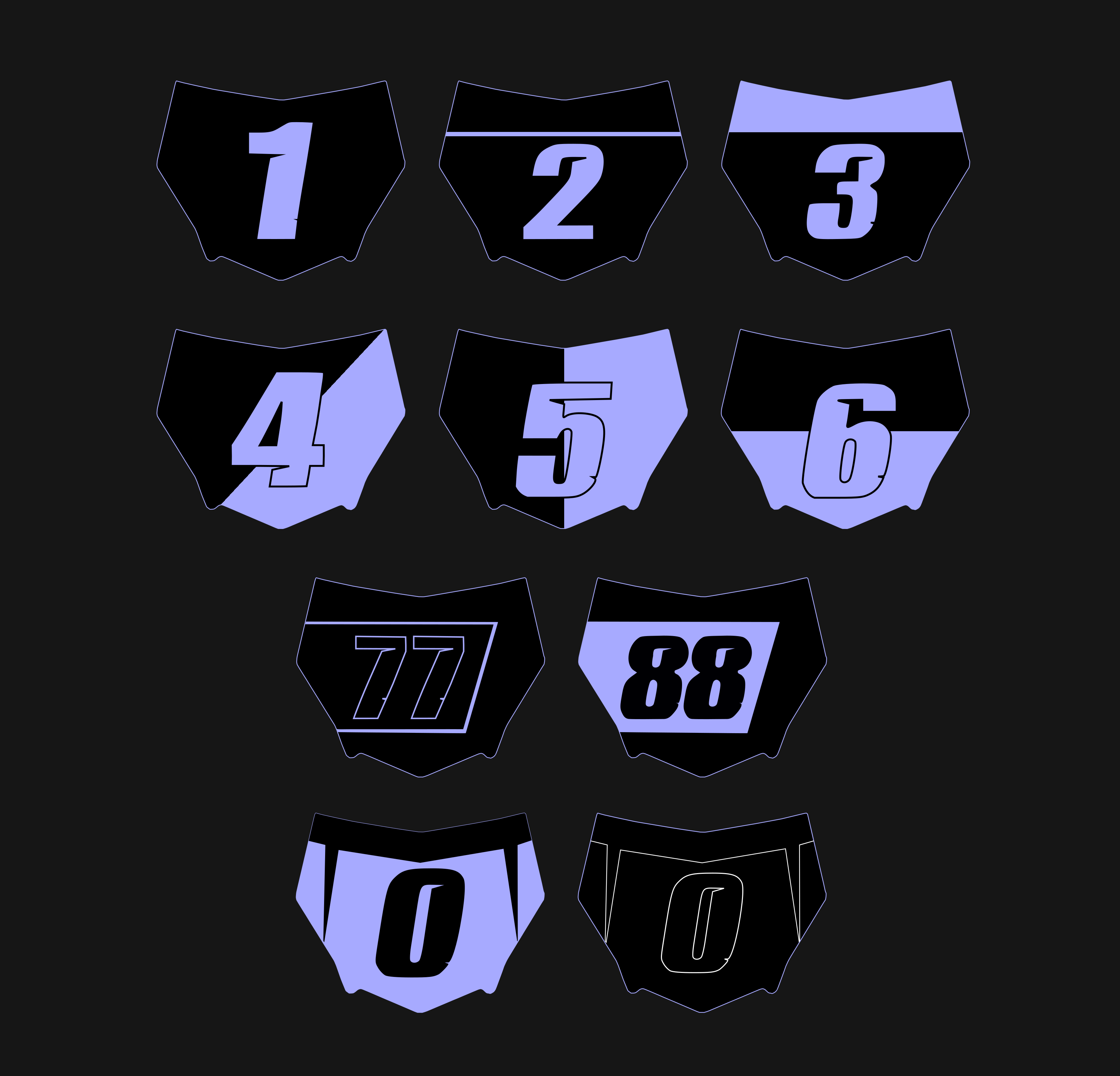 Custom MotoCutz Number Plate Decal (COLLECTIVE)