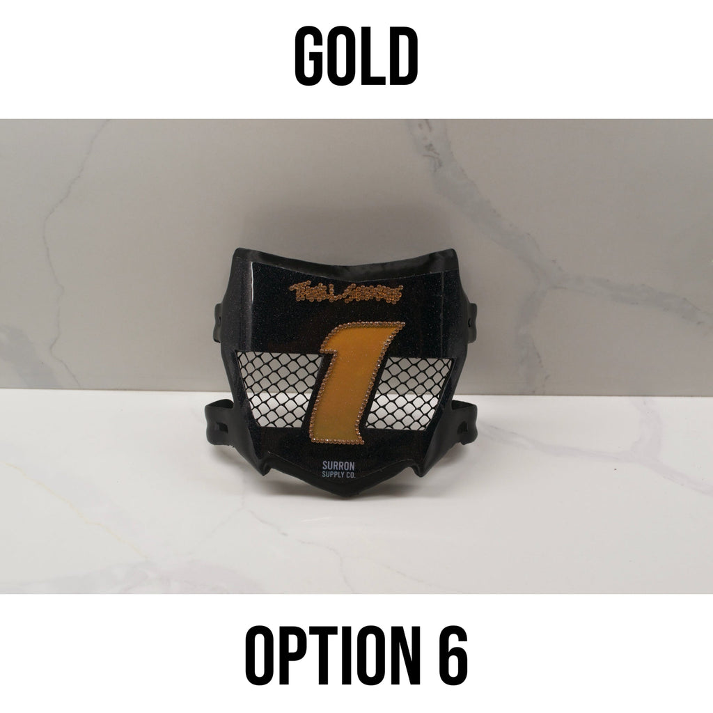 Bedazzled MotoCutz Front Vented Number Plate