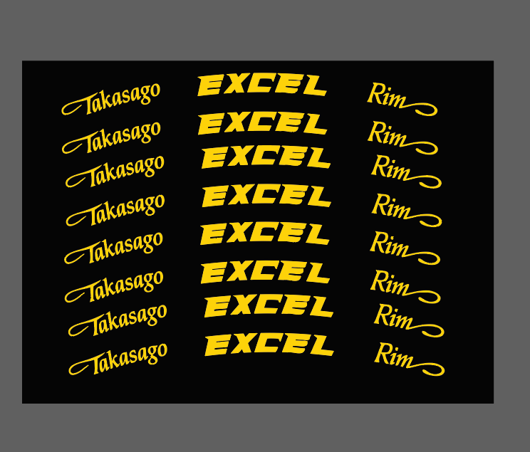 Excell Rim Stickers