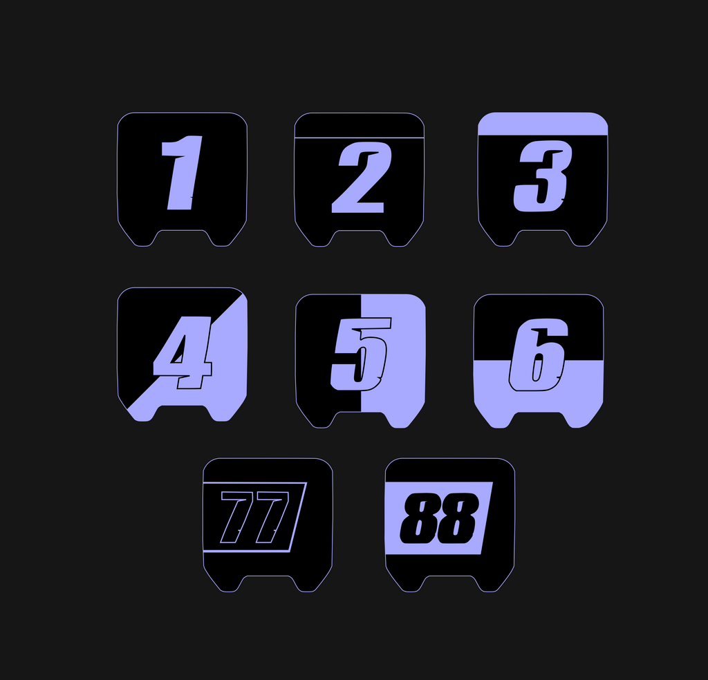 Custom Tuttio Number Plate Decal (COLLECTIVE)
