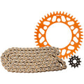 Tusk Chain and Sprocket Kit - Aluminum Rear/ Plated Race Chain Rear Sprocket
